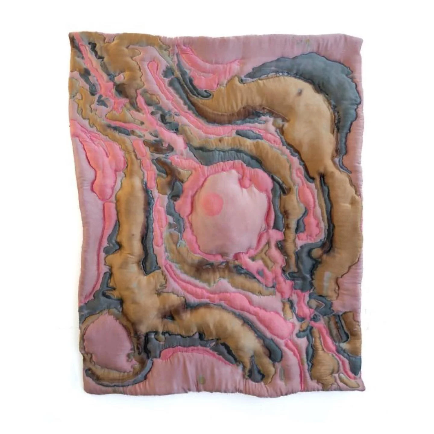 &ldquo;Quilt 3&rdquo;, @courtneydudleyart 
2022
silk dyed with black plum, batting, embroidery thread, cotton backing
40 x 32 inches
$1200

available to view and collect on our site 👀💳

this piece ships from the Courtney&rsquo;s studio in Kingston,