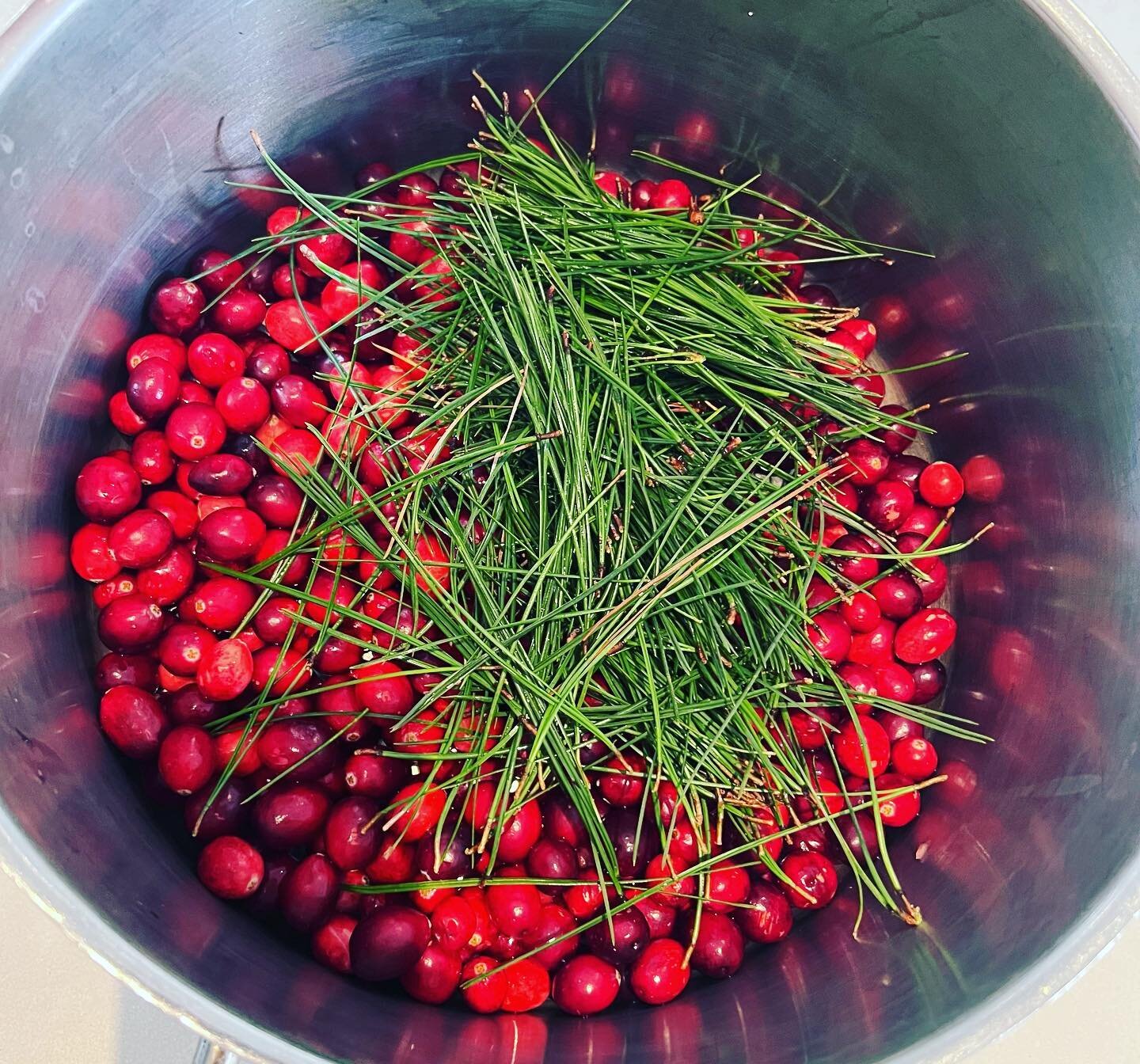 cranberry &amp; pine for one of our signature mimosas