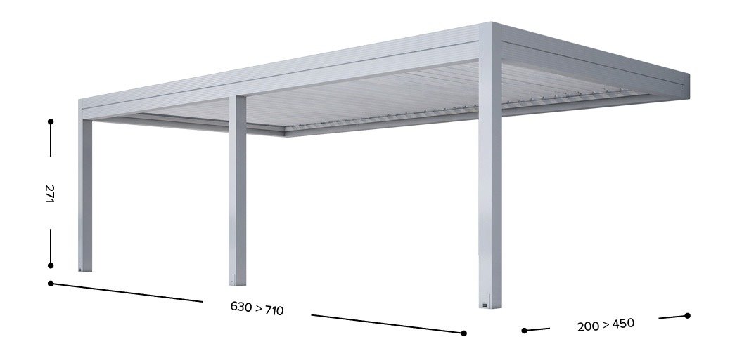 Gibus Med Twist Louvre Roof Bioclimatic Pergola - Configuration - Lateral Leaning - 3 Posts (1).jpg