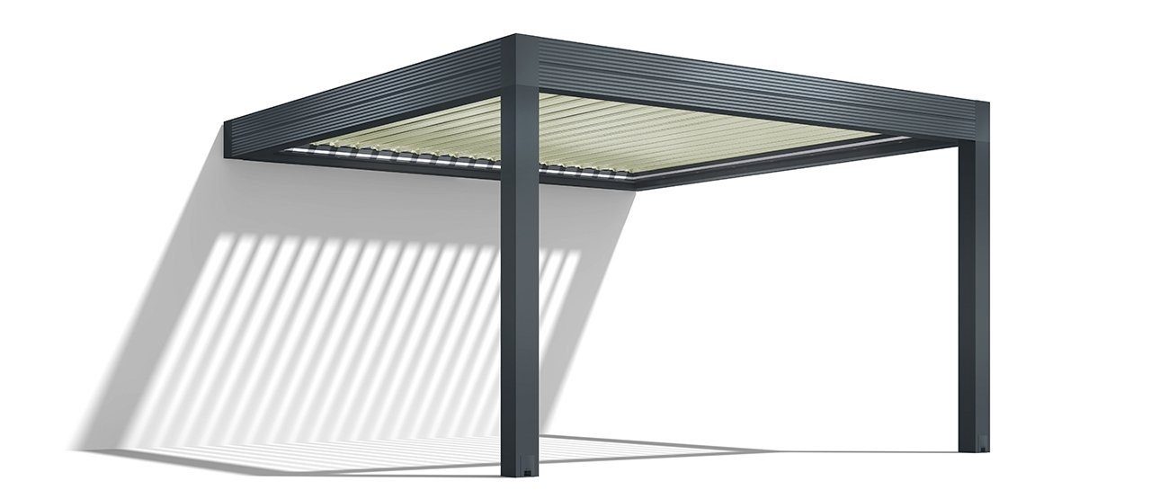 Gibus Med Twist Louvre Roof Bioclimatic Pergola - Frame - Anthracite Ral-7016 & Blades - Ivory (1).jpg