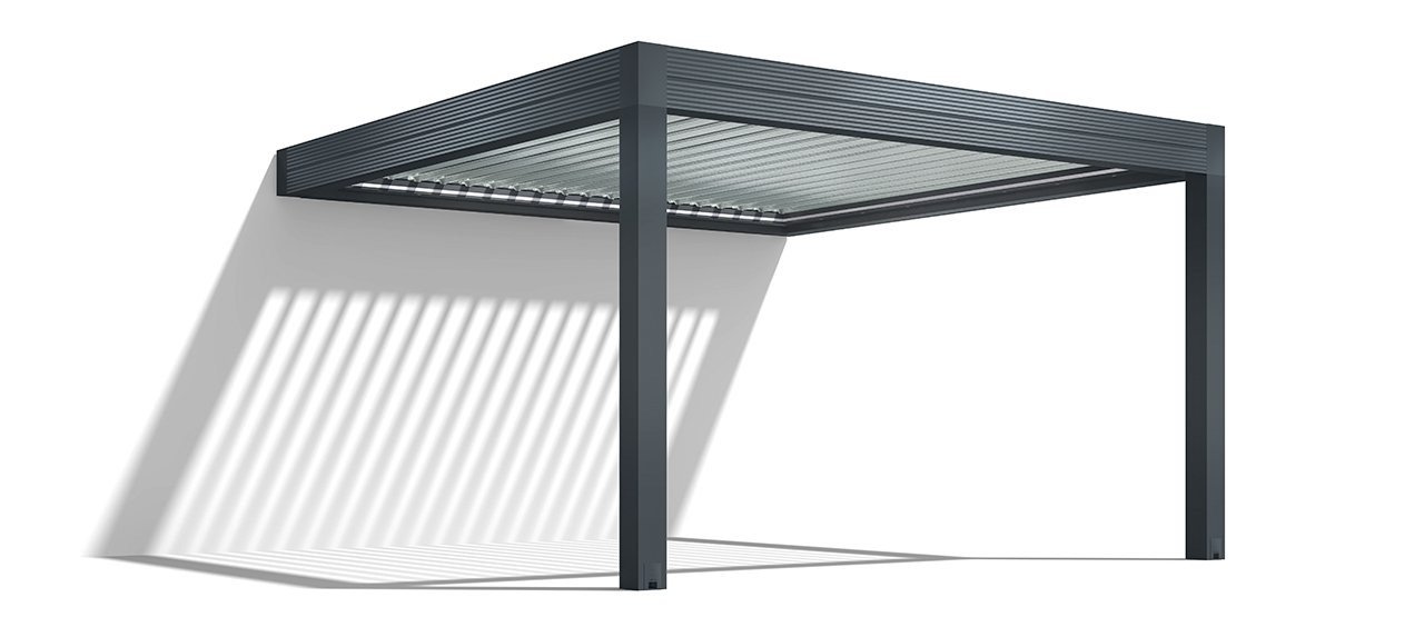 Gibus Med Twist Louvre Roof Bioclimatic Pergola - Frame - Anthracite- Ral-7016 & Blades - Light-Inox (1).jpg
