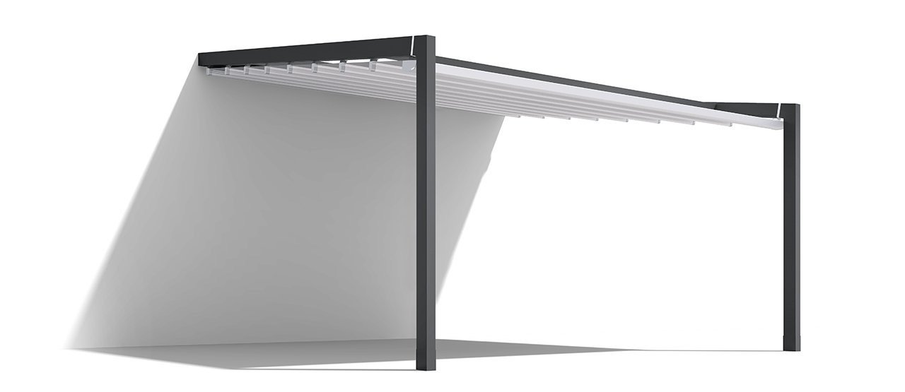 Gibus Med Luce Retractable All Weather Sloped Patio Pergola - Frame Colour - Anthracite-416.jpg