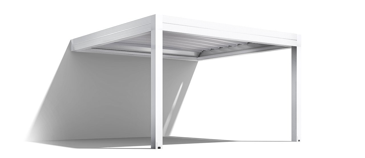 Gibus Med Zenit - All Weather Retractable Flat Roof Pergola & Canopy - White RAL 9010.jpg