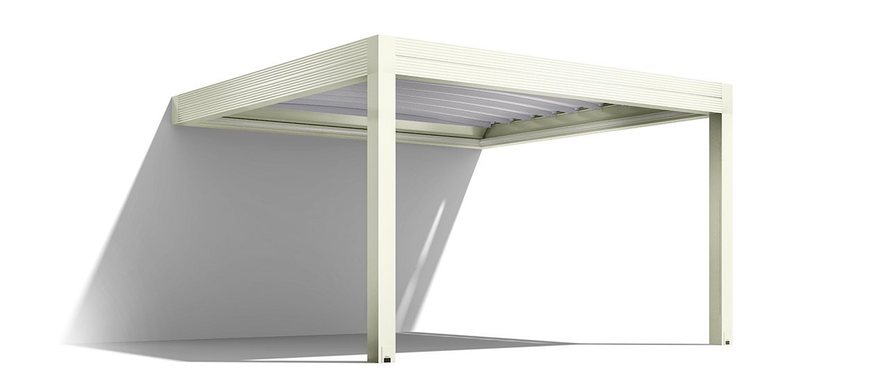 Gibus Med Zenit - All Weather Retractable Flat Roof Pergola & Canopy - Ivory RAL 1013.jpg