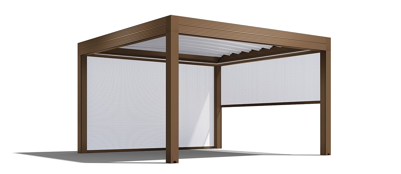 Gibus Med Azimut Retractable All Weather Roof Patio Garden Pergola - Bronze Gibus Matt.jpg