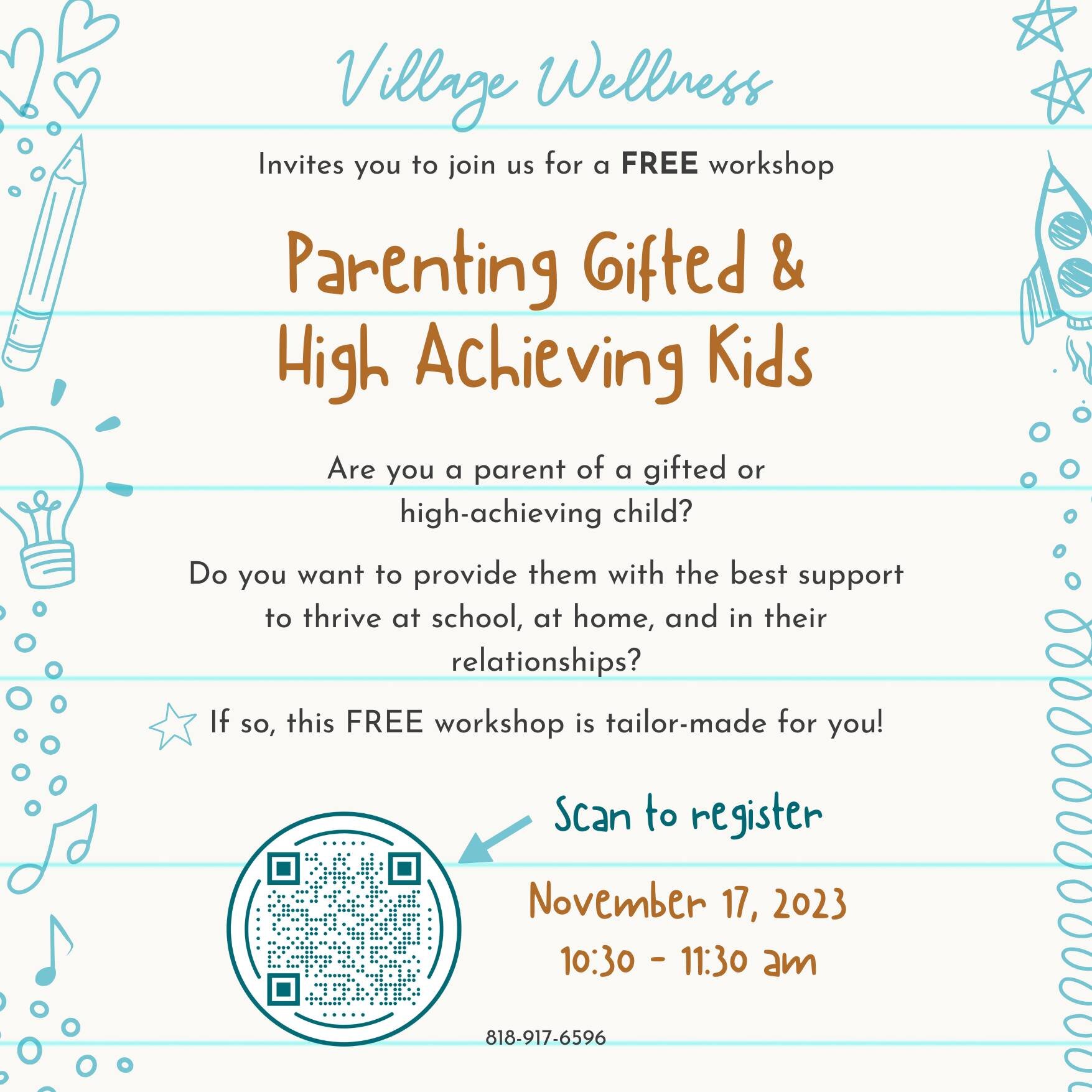 Are you a parent of a gifted or high-achieving child? Do you want to provide them with the best support to thrive at school, at home, and in their relationships? If so, this FREE workshop is tailor-made for you!

What You'll Gain:
✨ Understanding Gif