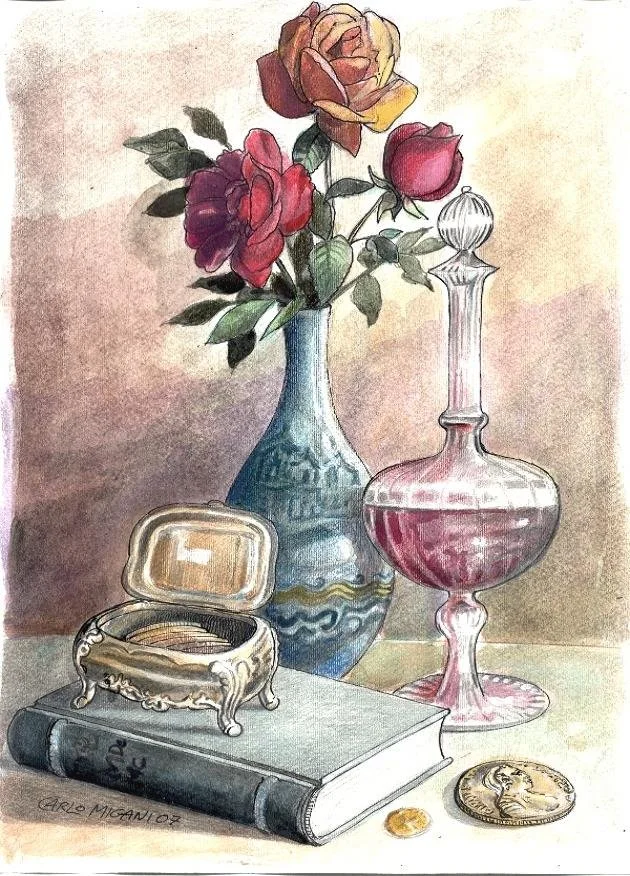 Fin de siecle. Acquarello su carta, cm 30x21, 2007