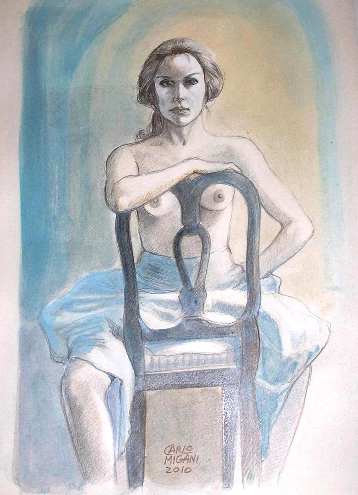 Laura. Matite e acquarello su carta, cm 50x35, 2010