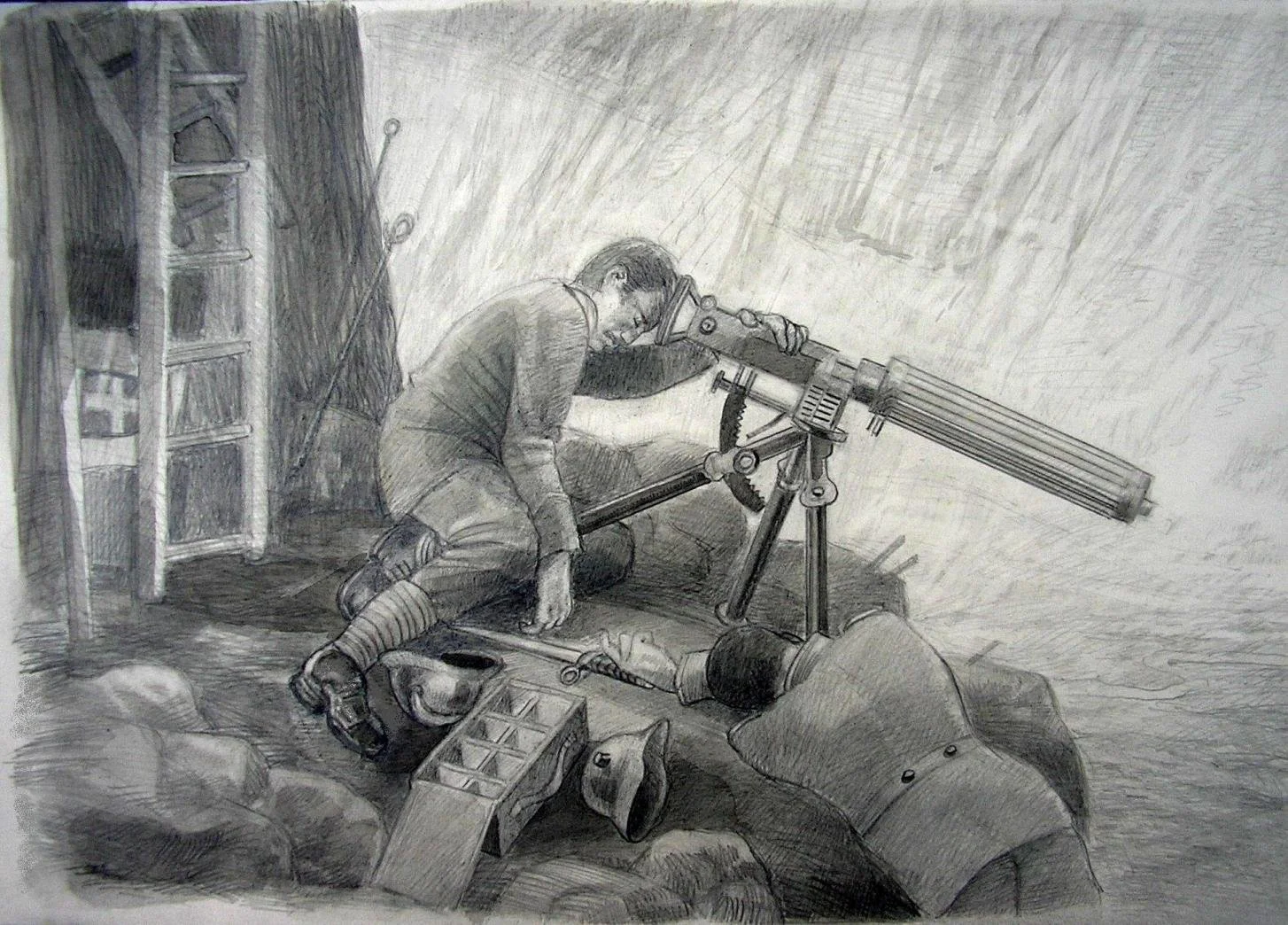 L'inutile strage. Matite su carta, 2018  - centenario della 1 guerra mondiale