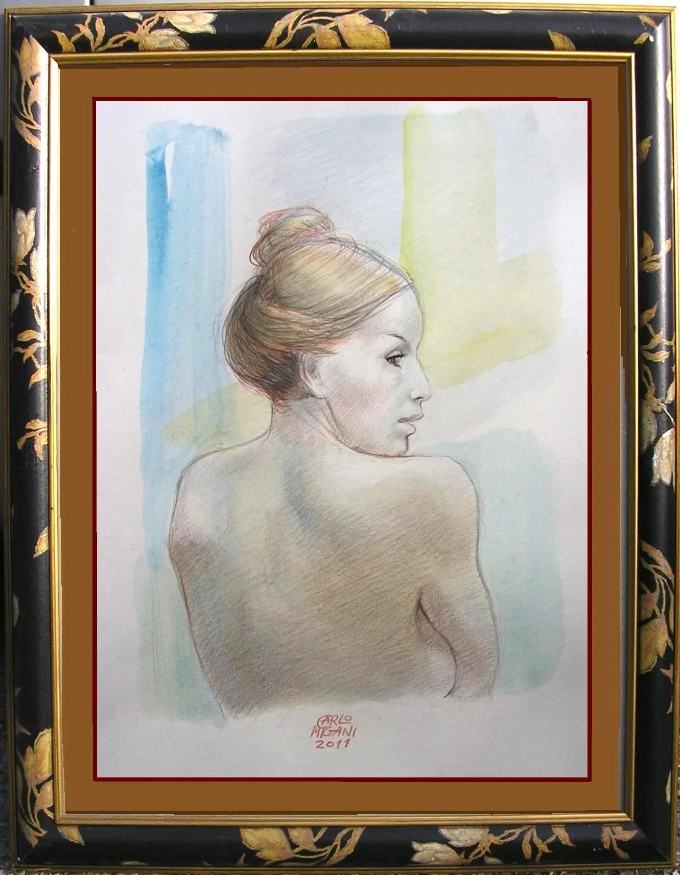 Laura. Matite e acquarello su carta, cm 50x35, 2011