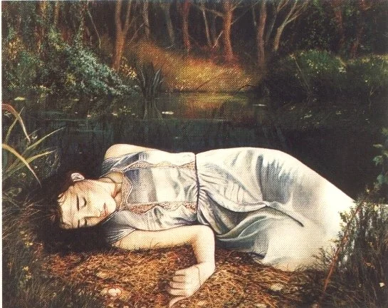 Ofelia. Olio su tela, cm 76x61, 1993