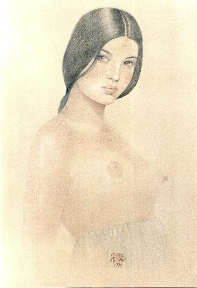 Studio di nudo. Matite e sanguigna su carta, cm 32,5x47, 2009