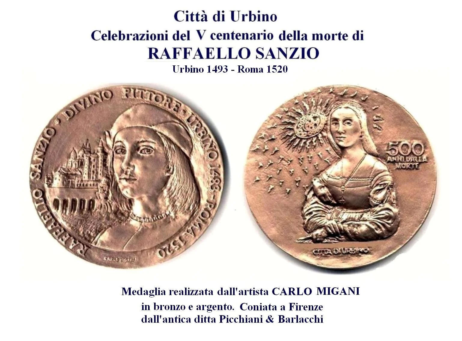 Medaglia Raffaello in argento e bronzo, 2020