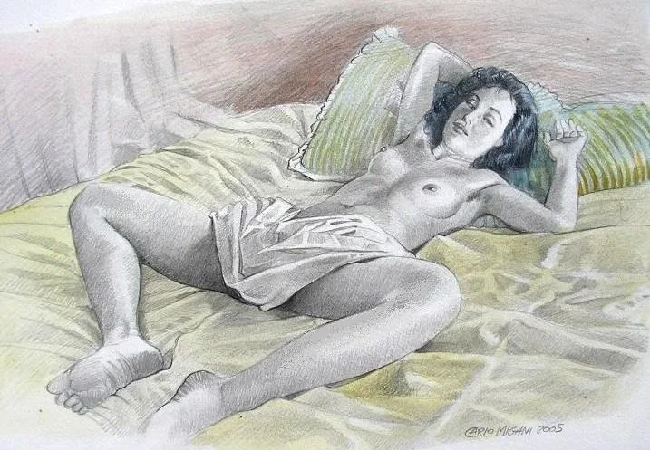 Attesa. Matite e acquarello su carta, 2005