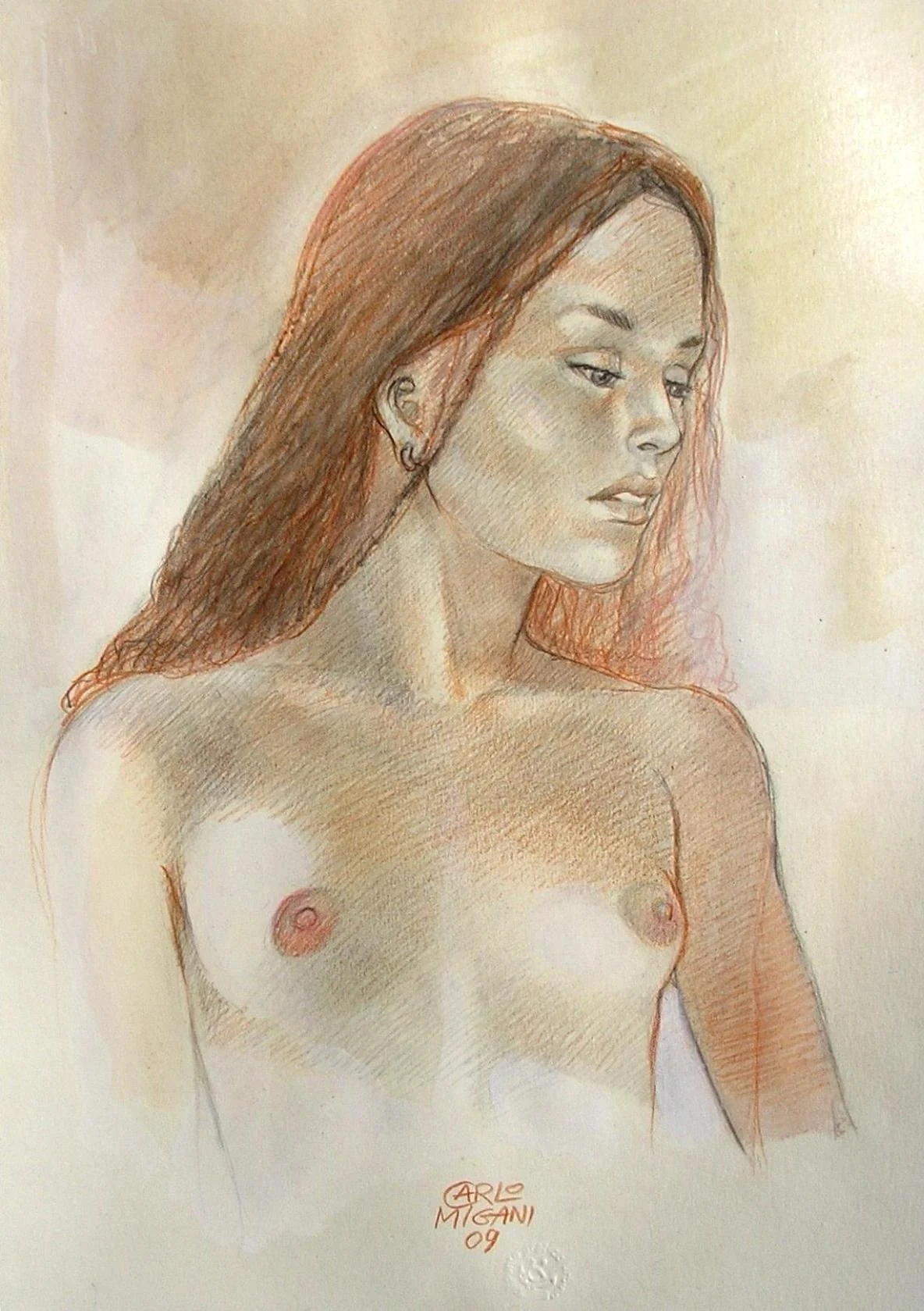 Studio di nudo. Matite e acquarello su carta, 2009