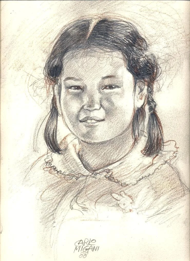 Micol - Matite colorate su carta, 1988