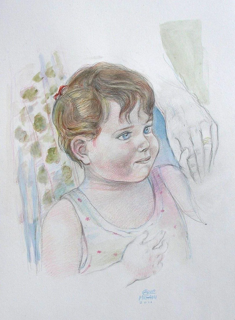 Bimba. Matite colorate su carta, 2011