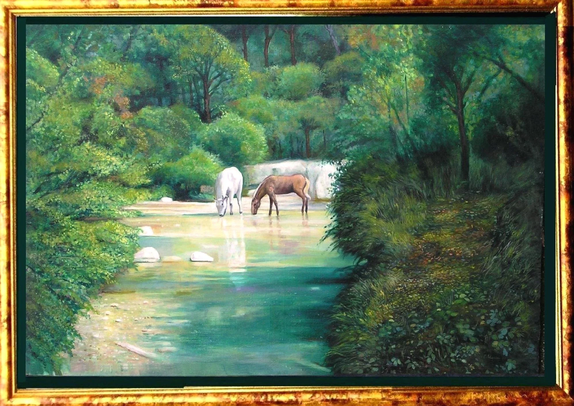 L'ora magica. Olio su tela, cm 80x120, 1991