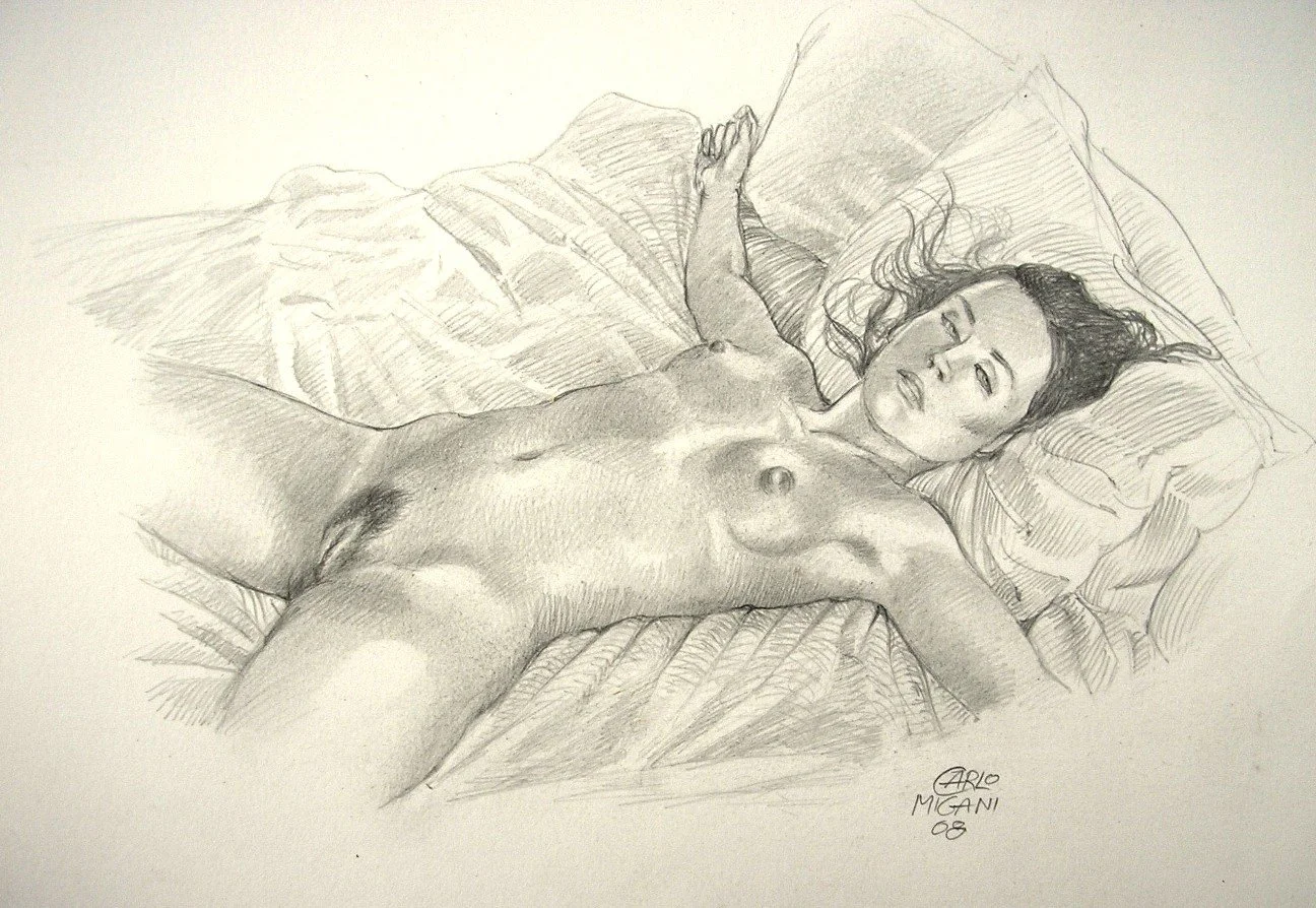 Nudo. Matite su carta, cm 32,5x46, 2008
