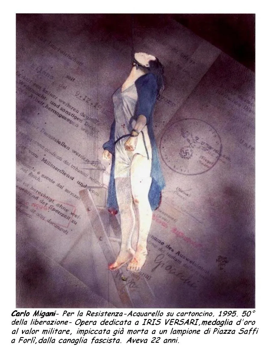 Per la Resistenza. Acquarello su cartoncino, 1995