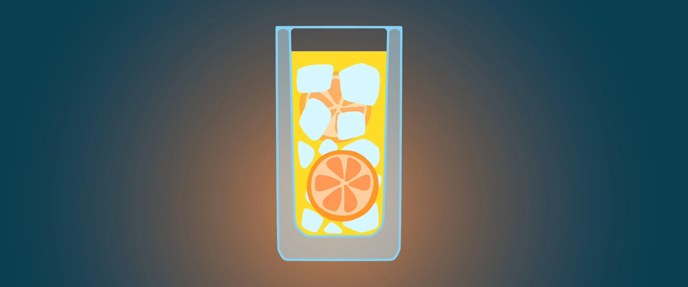 Banner image of a glass of lemon water