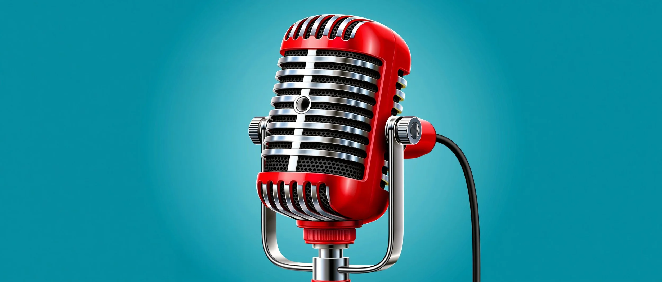 banner image of a podcasting mic