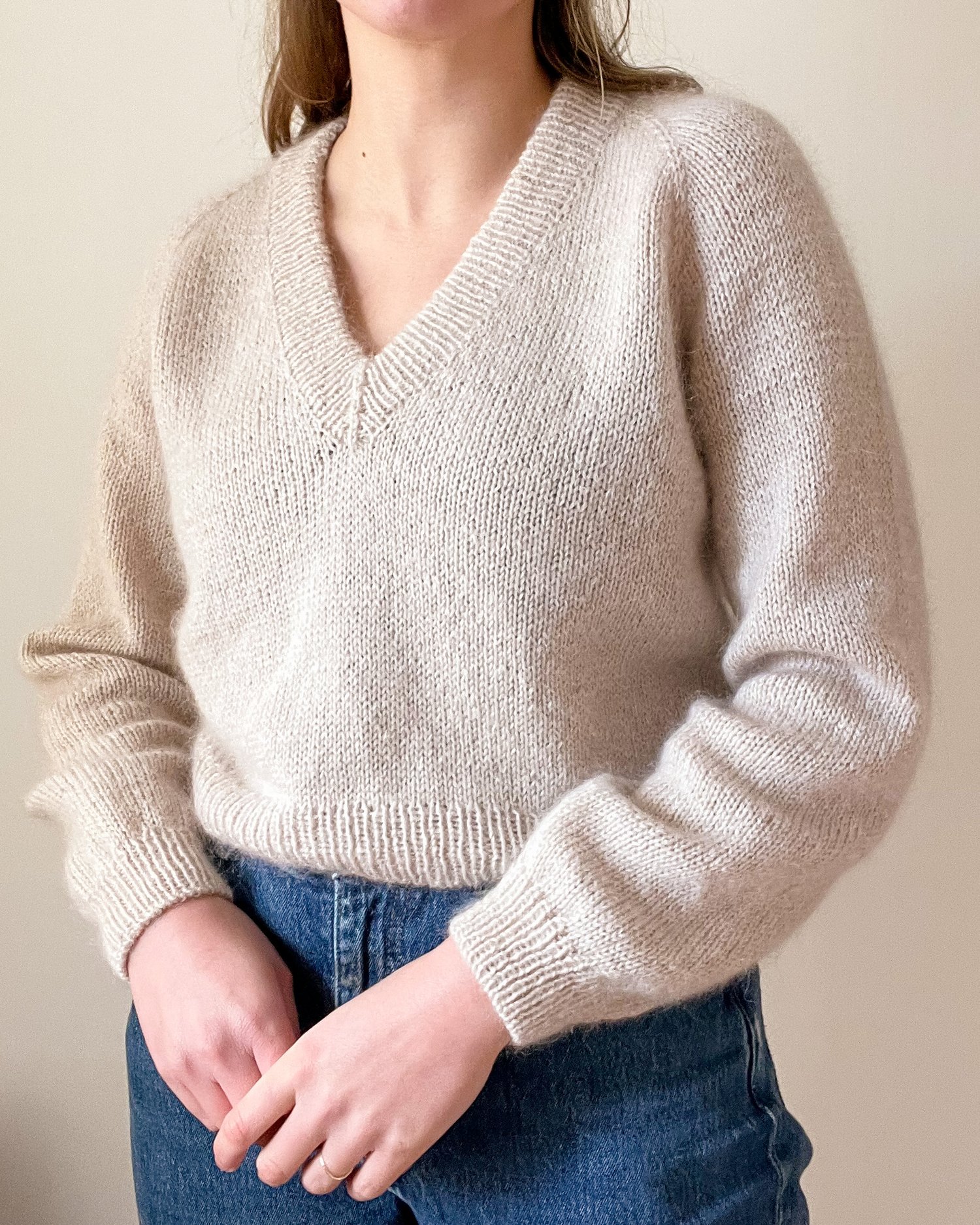 Semper Sweater V-Neck — The Knit Purl Girl