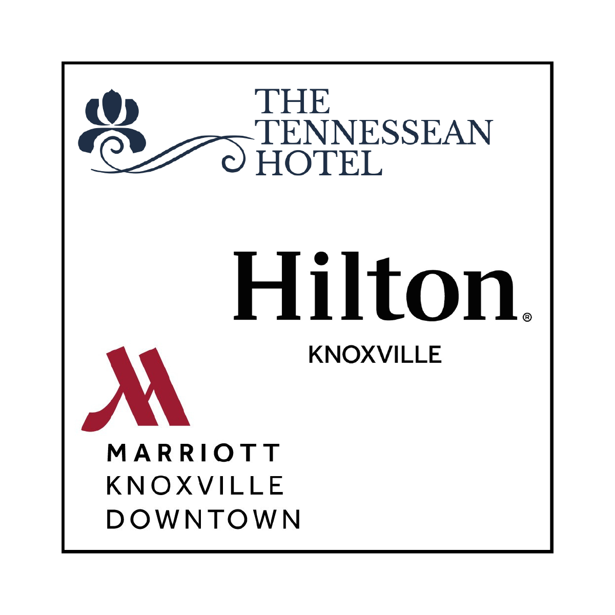 The Knoxville Downtown Hotel Trio—Marriott, Hilton, and The Tennessean—brings together over 700 rooms and three distinct experiences. From boutique European charm and Southern refinement to trusted comfort and modern convenience, each property offers