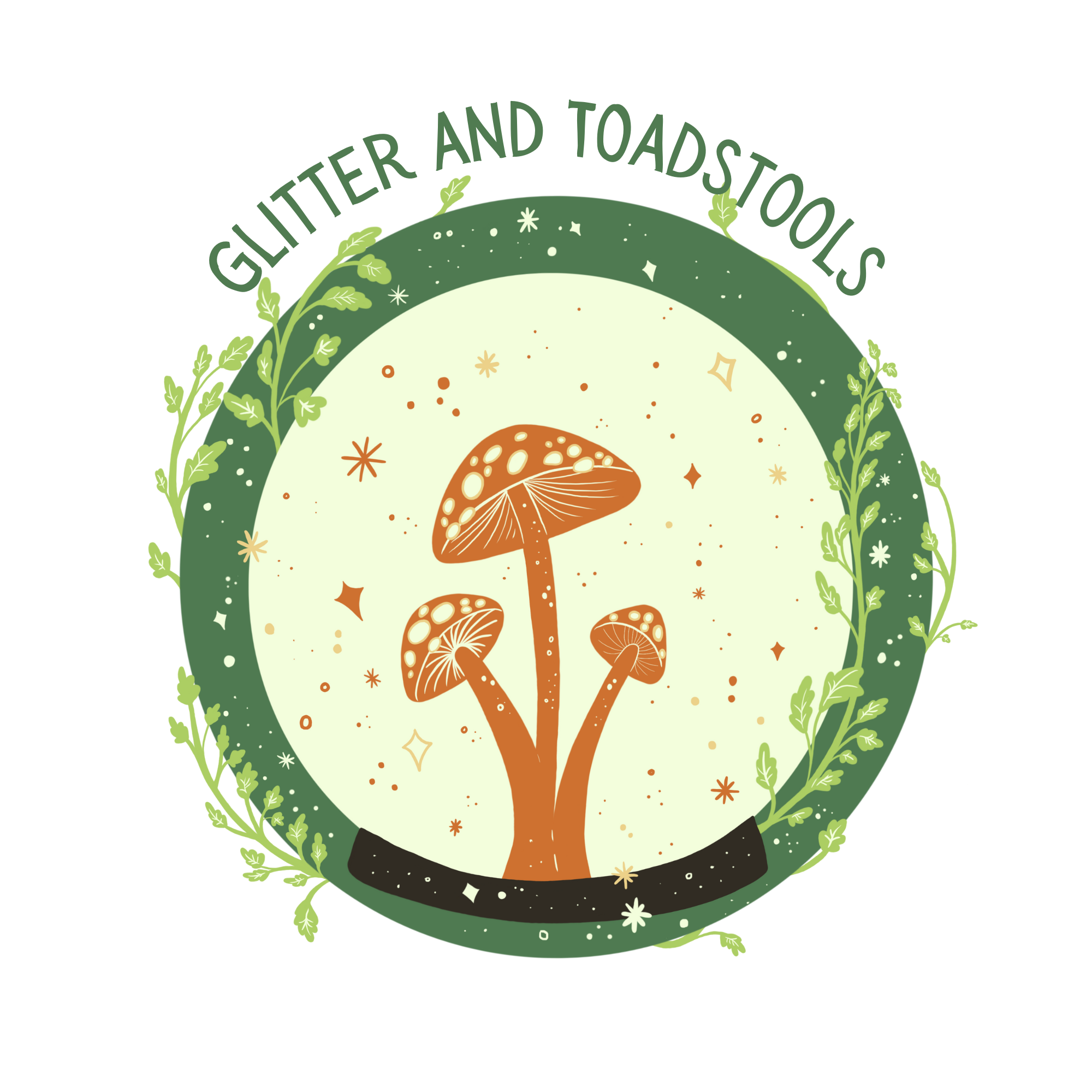 Glitter and Toadstools is the artist merch shop of Hannah Mathis. Mathis creates images inspired by folklore, fairytales, and urban legends. She is most interested in the scary stories we tell and in familiarizing and de-villainizing that which haunt