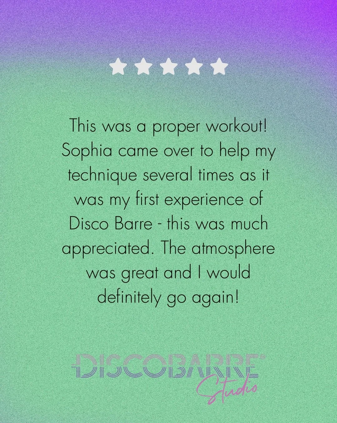 Latest reviews just in ⭐️⭐️⭐️⭐️⭐️ #discobarre
If you&rsquo;ve loved the class, there&rsquo;s a link in the bio to review on Google. It really helps people to see us. 💕💕💕.