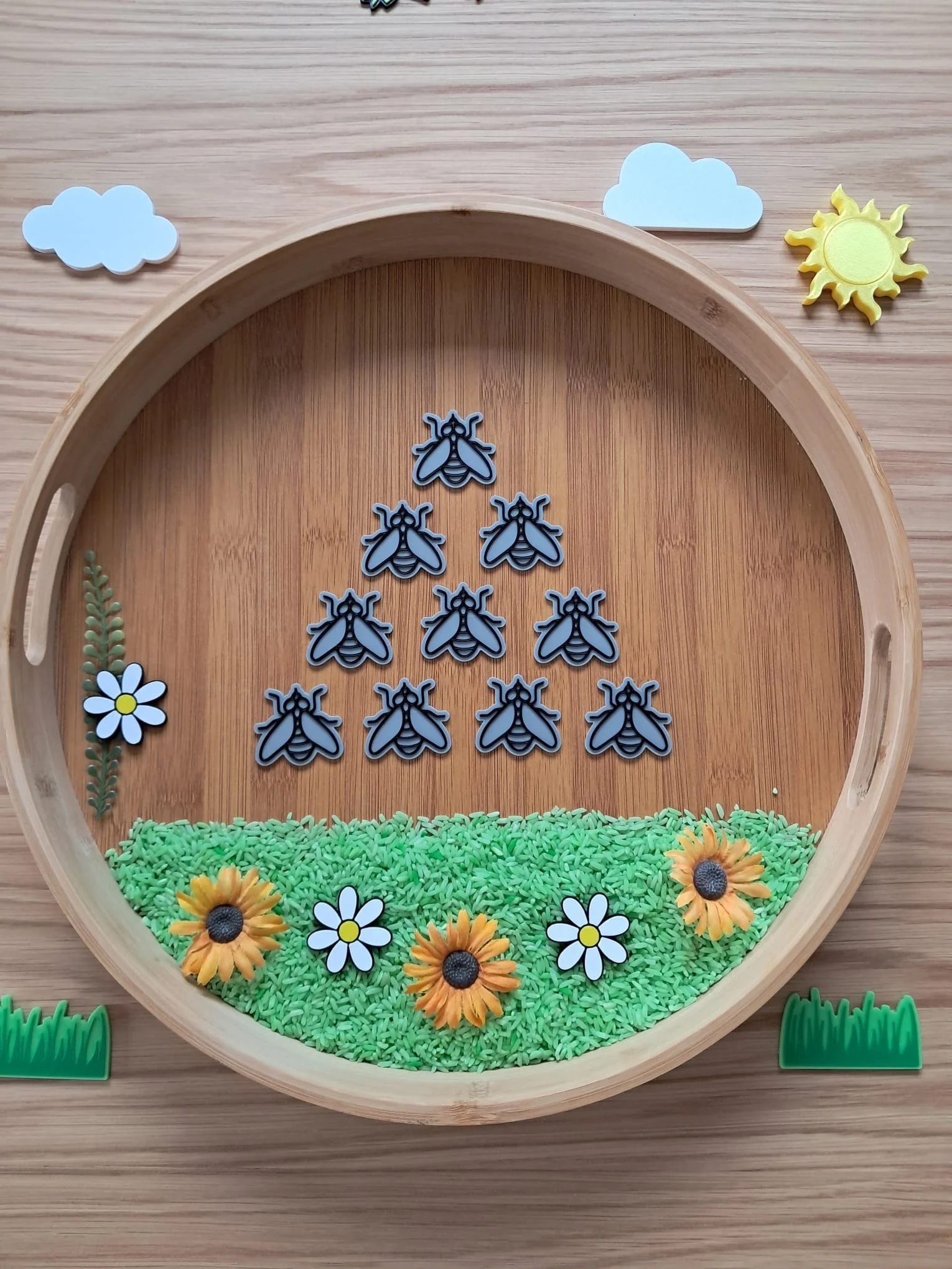 Lot de 10 petites mouches, tri, comptage, mini monde