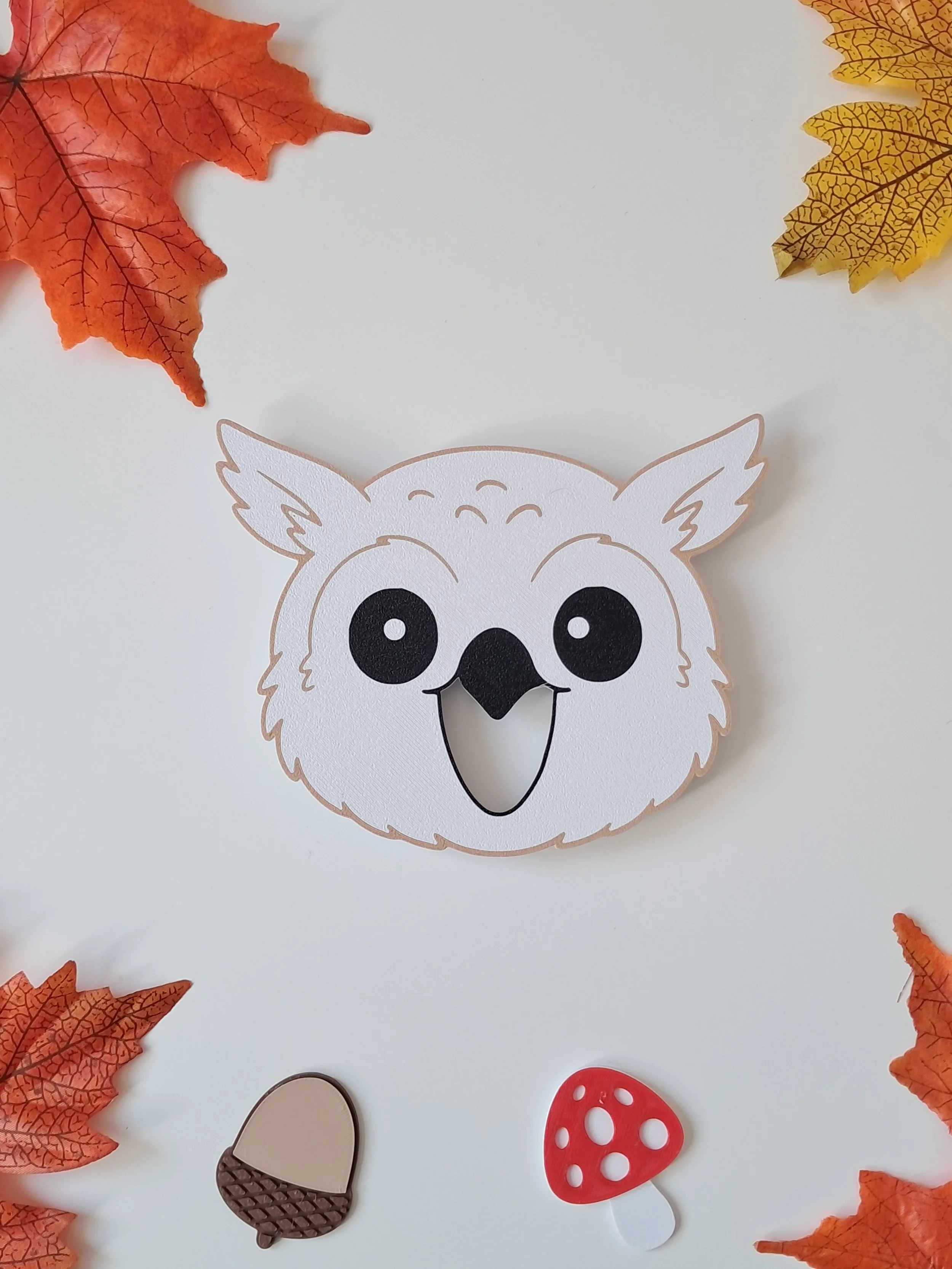 Plaque sensorielle Hibou bouche gourmande