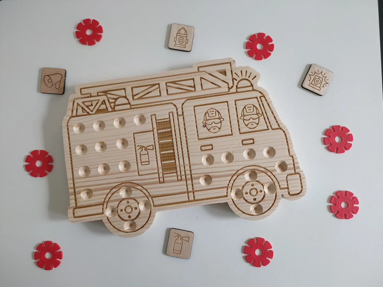 support essaim d'abeilles à encoches - INSERTS TABLE SENSORIELLE