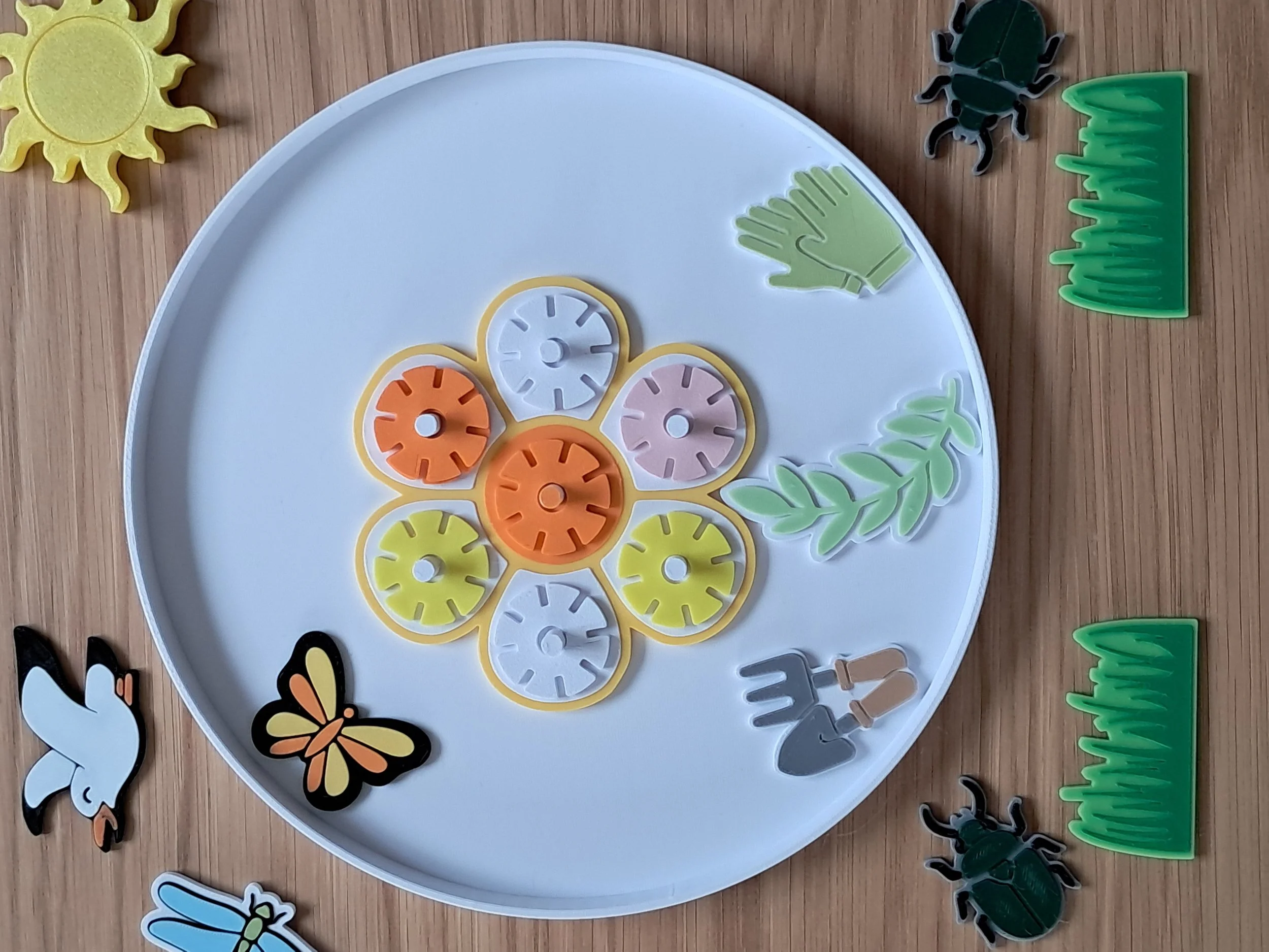 Plaque fleur à picots pour connecteurs
