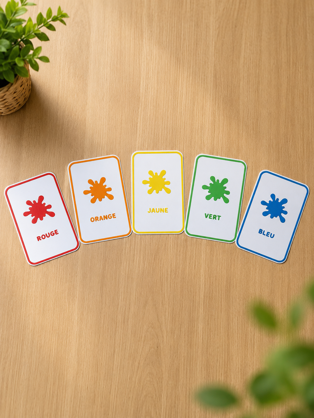 5 cartes couleurs éducatives lot 1