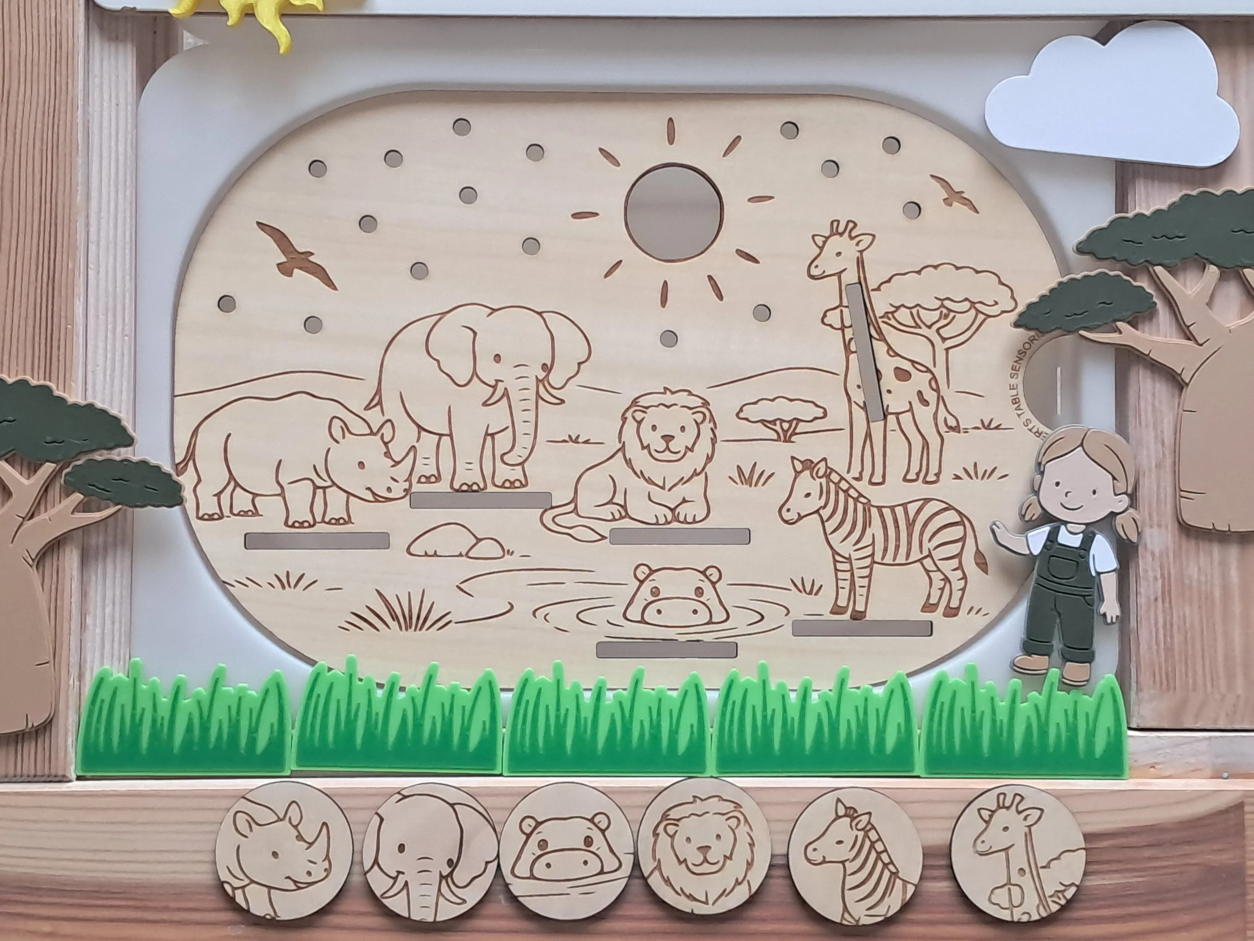 Petit  Insert Trofast "Les animaux de la savane"