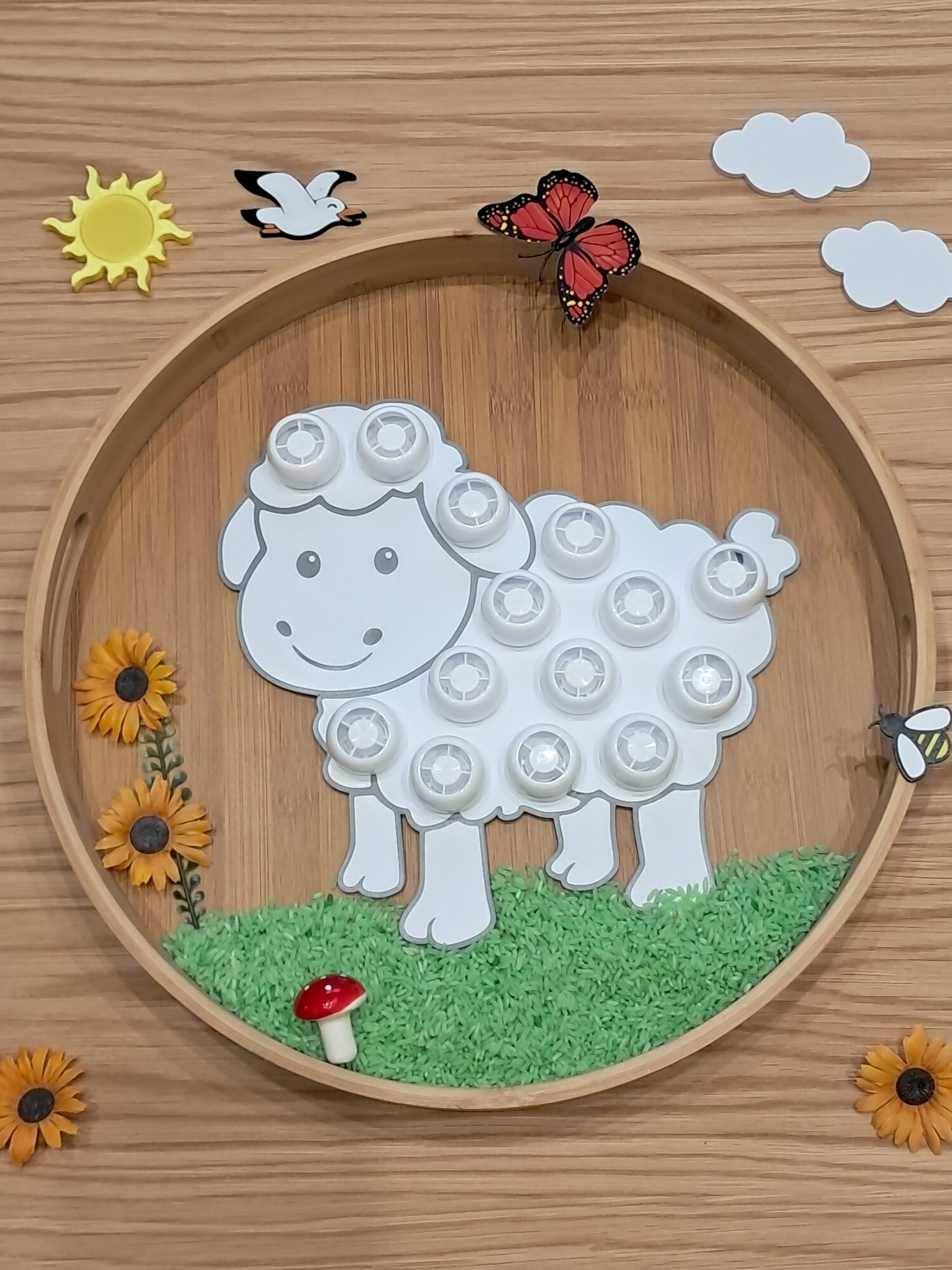 🐑 Plaque sensorielle Mouton pour bouchons