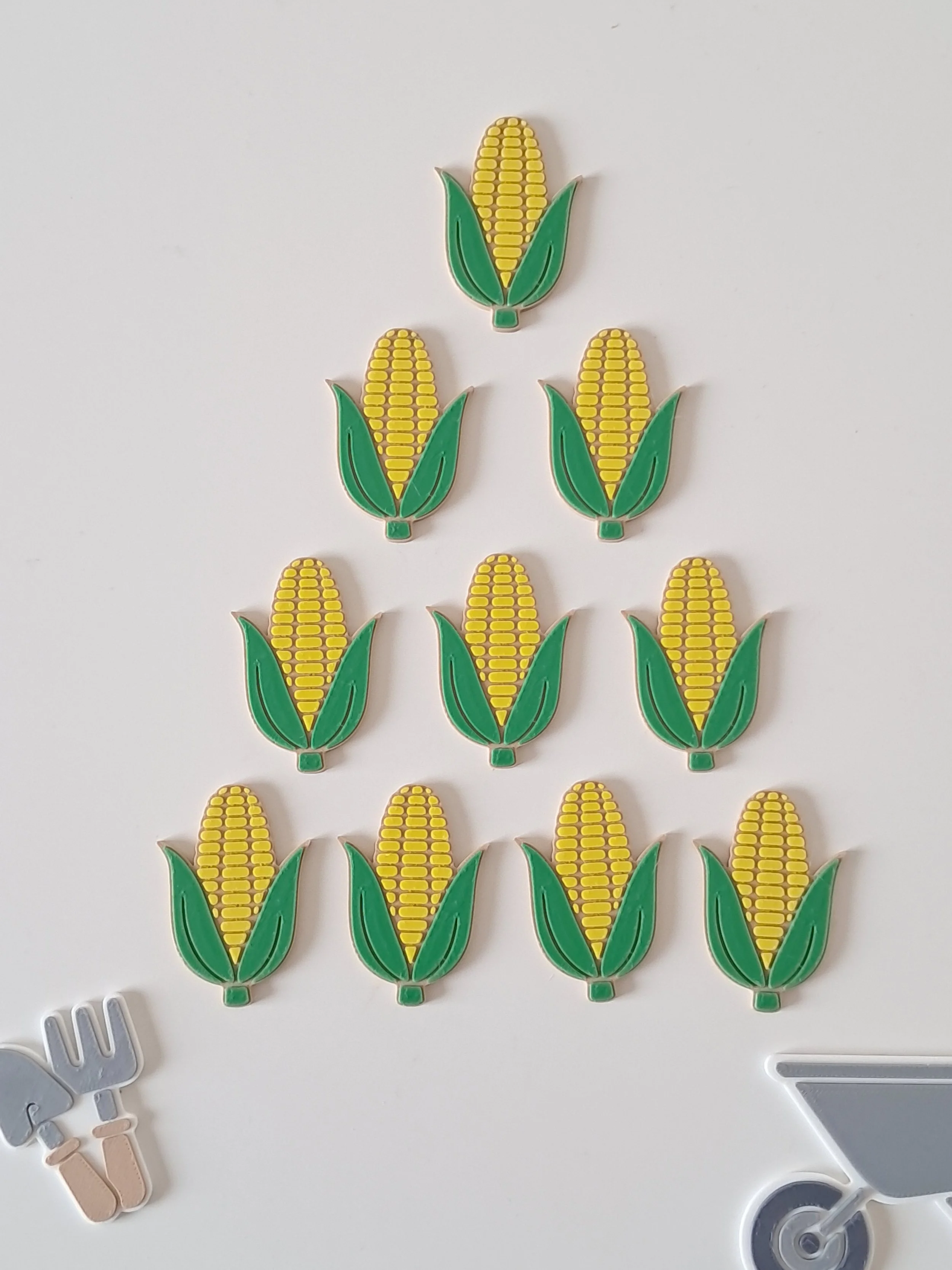 Lot de 10 Petits épis de maïs, tri, comptage, mini monde