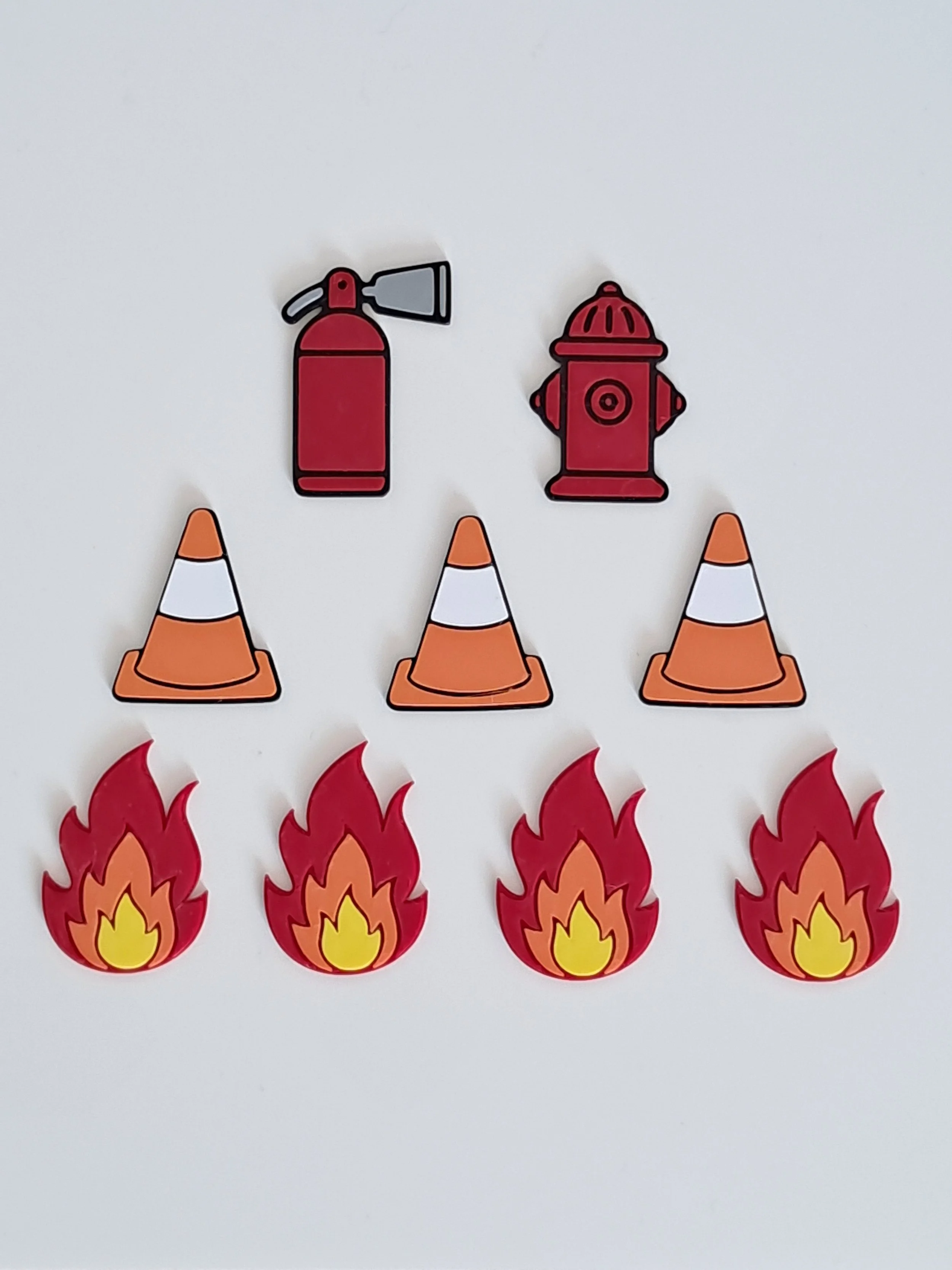 Lot d’accessoires pompiers mini monde, tri, comptage