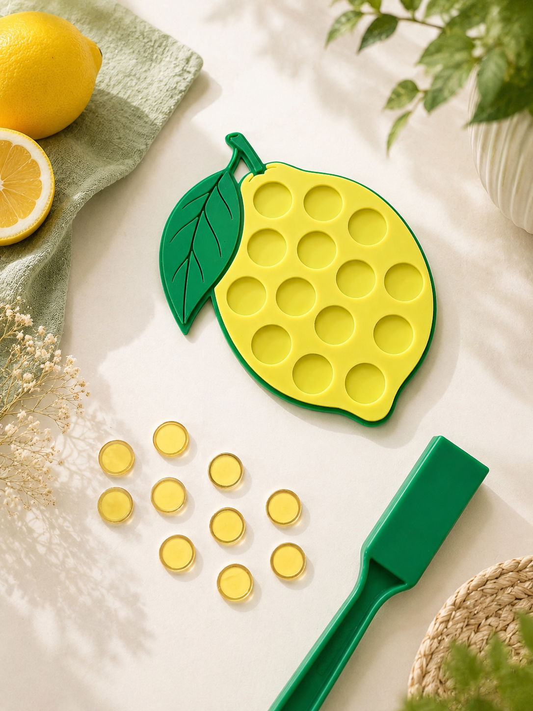 Plaque sensorielle Citron pour jetons magnétiques