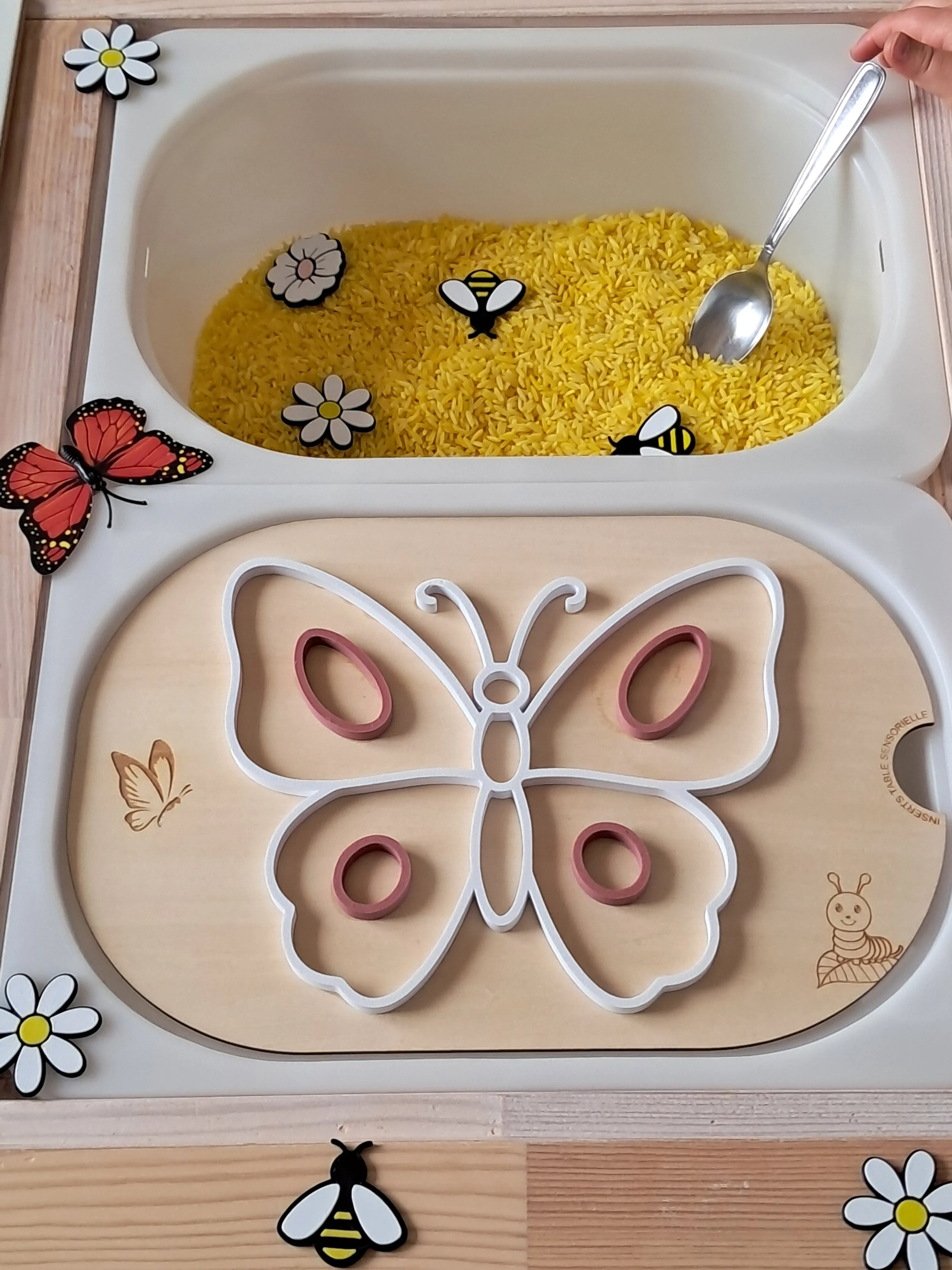 Petit Couvercle Insert Trofast à remplir "Papillon"