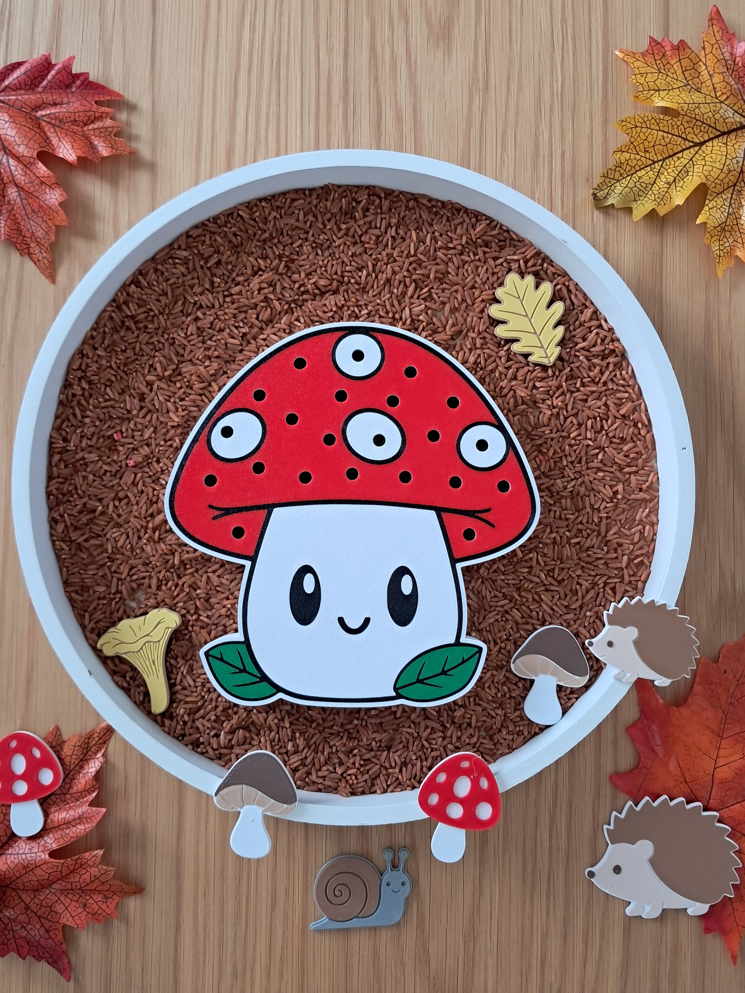 Support sensoriel champignon à trous pour picots