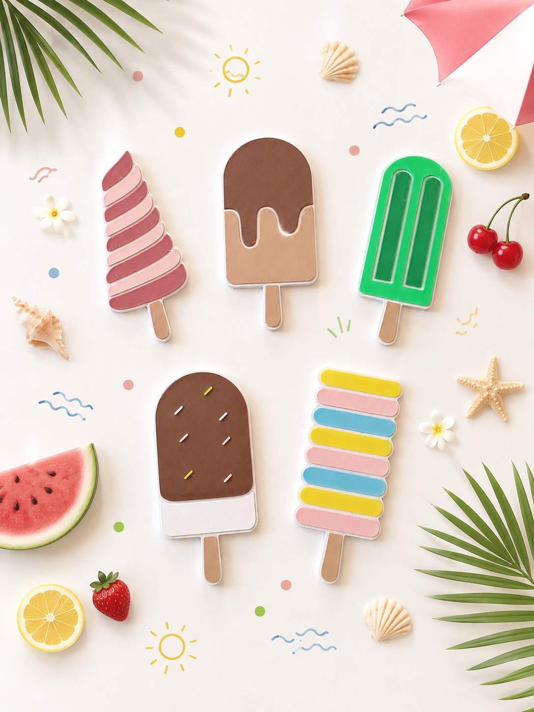 Lot de 5 glaces sensorielles