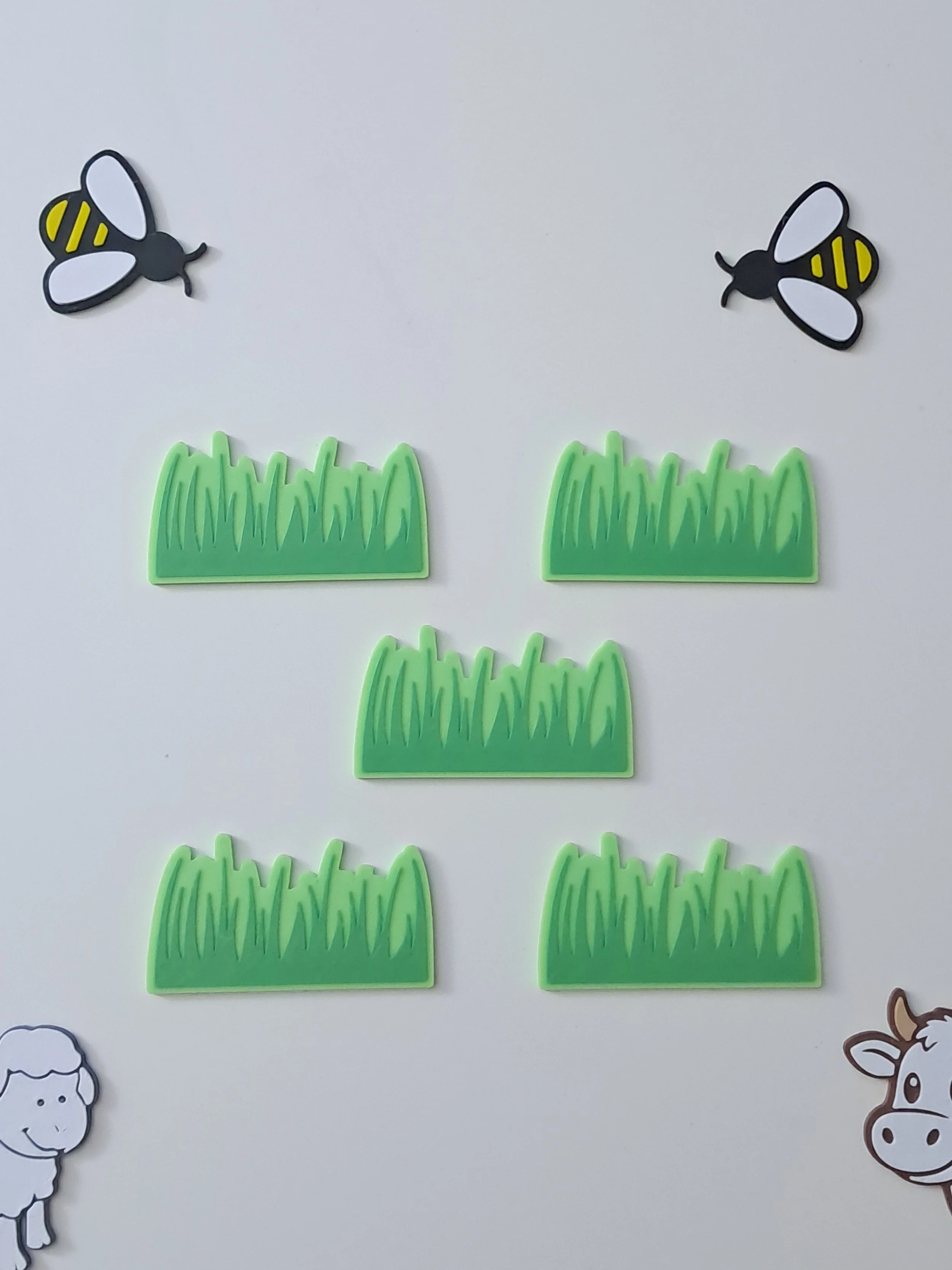 lot de 5 touffes d'herbes, tri, mini monde table sensorielle