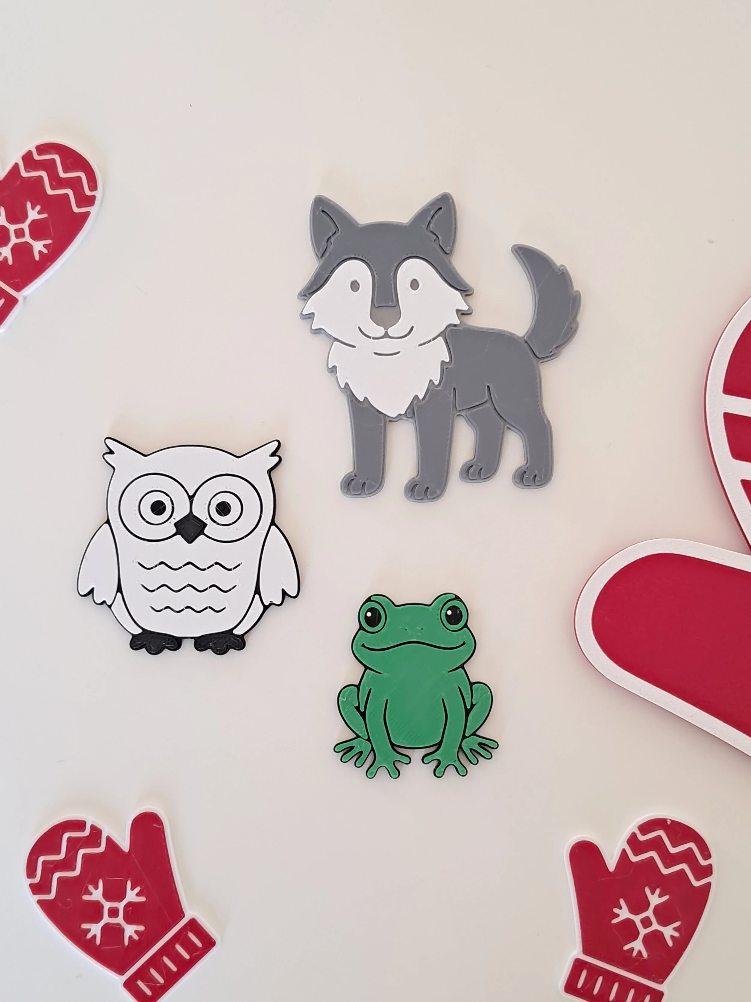 Lot de 3 personnages complémentaires histoire de la moufle