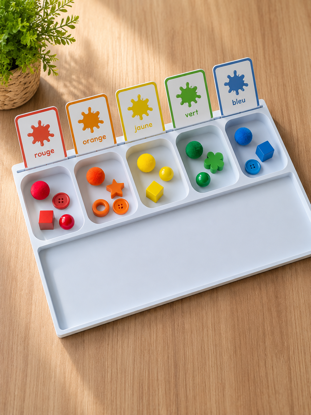 Grand Plateau de tri et de comptage Montessori