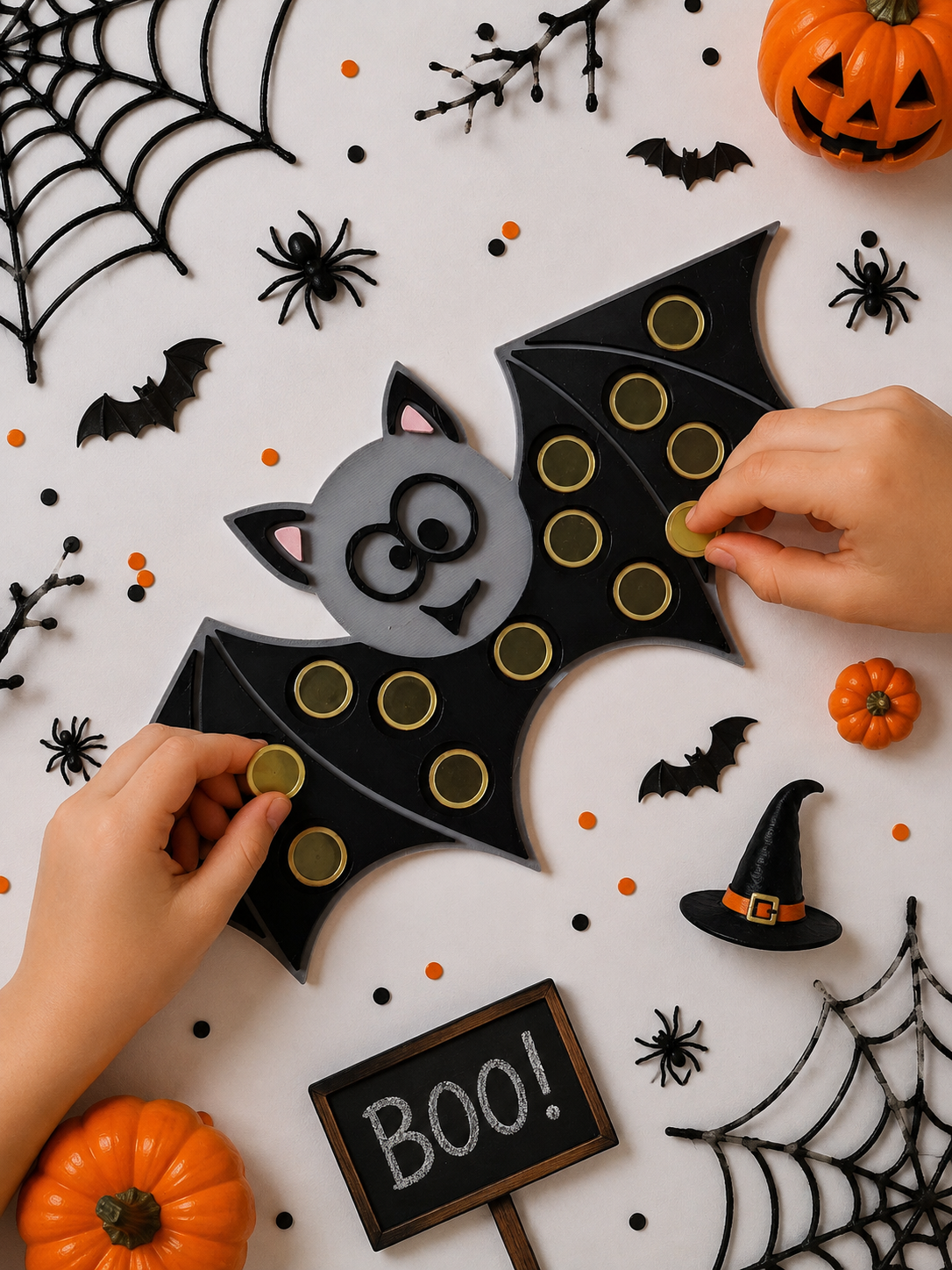 Plaque sensorielle chauve souris pour jetons magnétiques