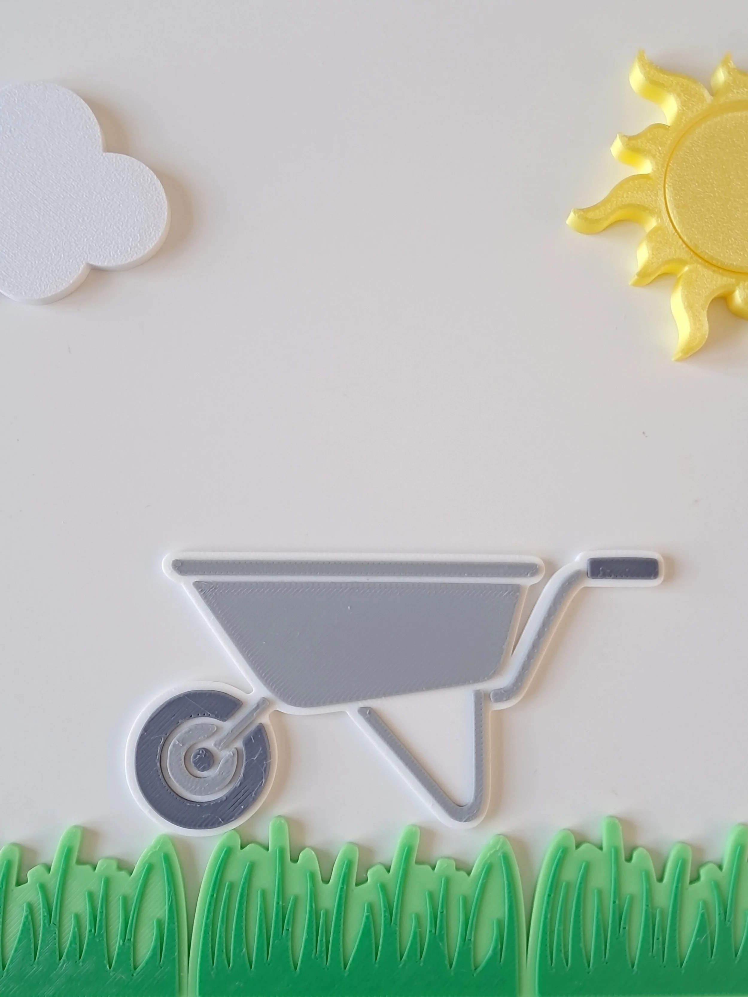 Jetons brouette et arrosoir, mini monde, table sensorielle