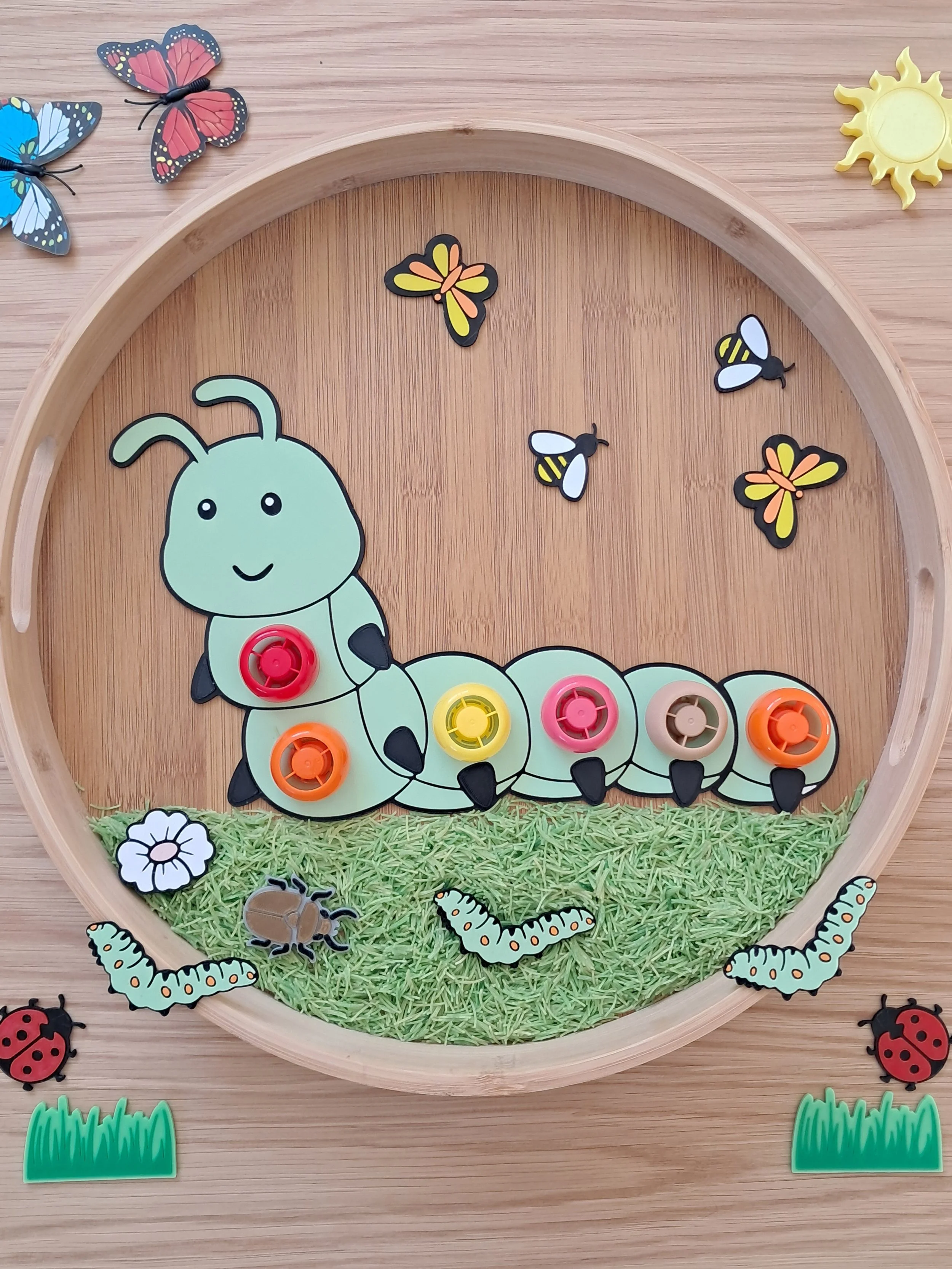 Plaque sensorielle Chenille pour bouchons