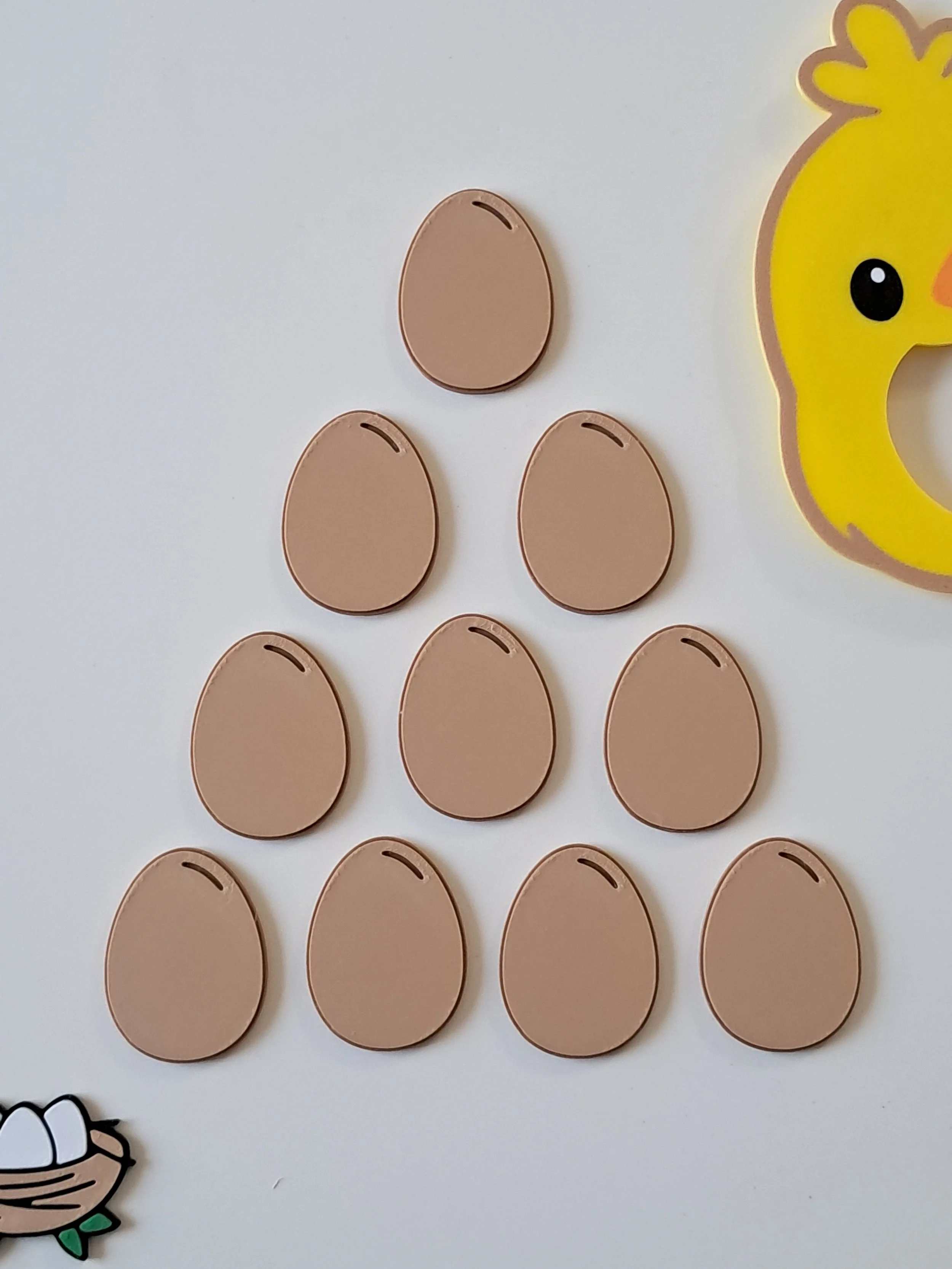 🥚Lot de 10 Petits œufs, tri, comptage, mini monde